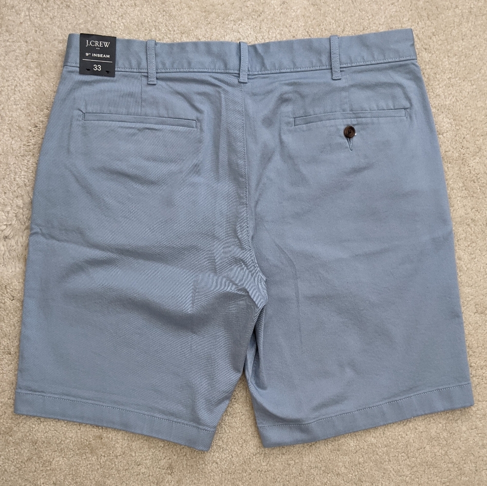NWT J.Crew Factory chino shorts light blue 33 - Picture 3 of 4